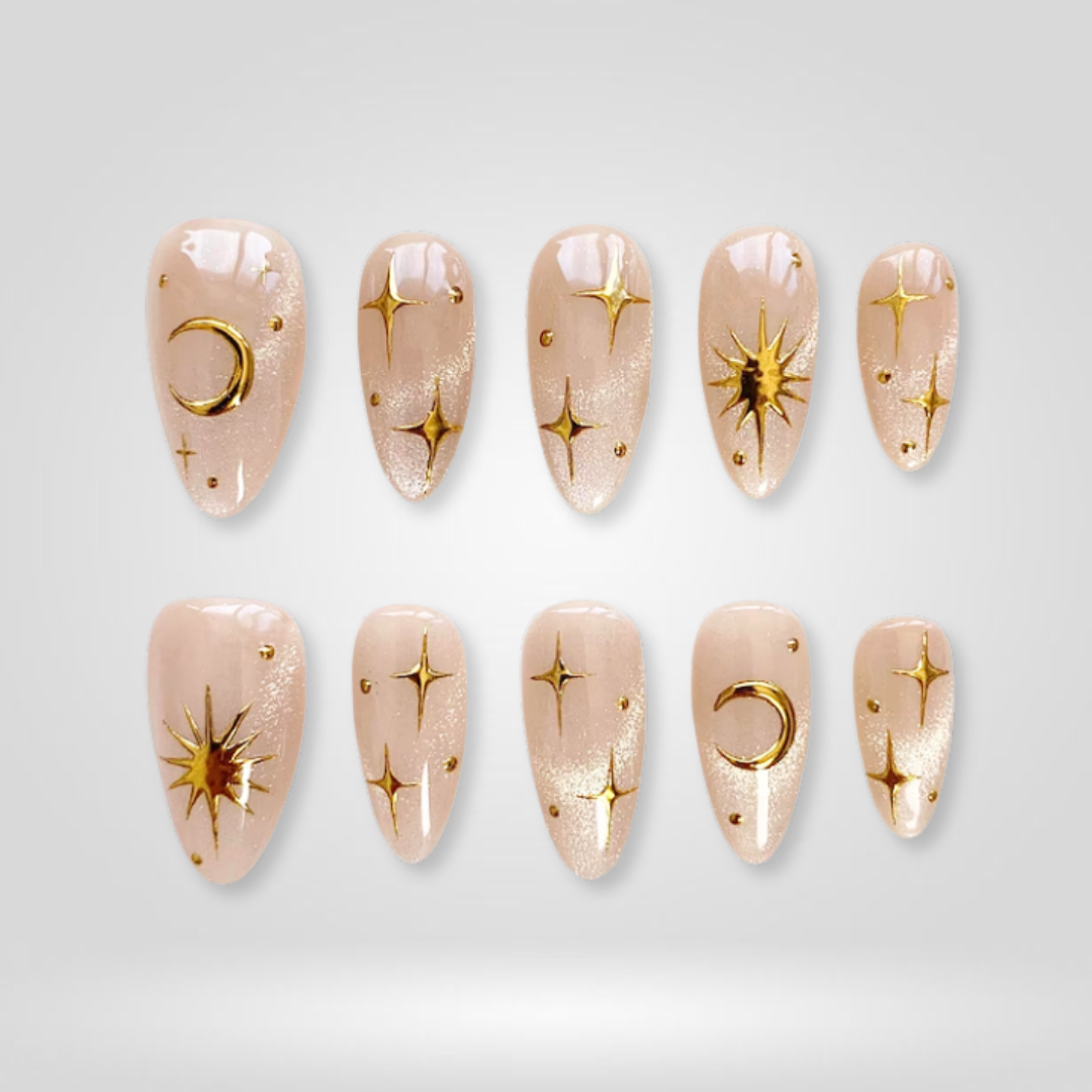 Enchanted Bloom press-on nails - image 10 of 15, cat-eye velvet almond