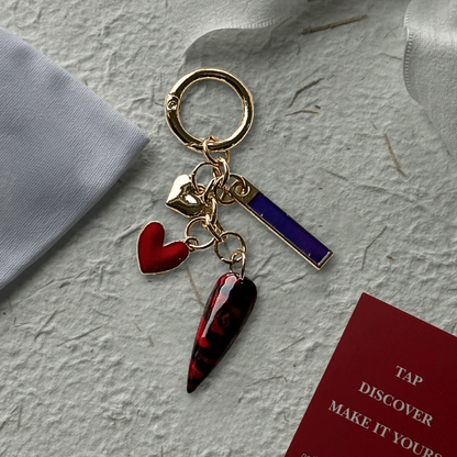 NFC Nail Keychain Bowtie Nail Box accessory - image 4 of 12