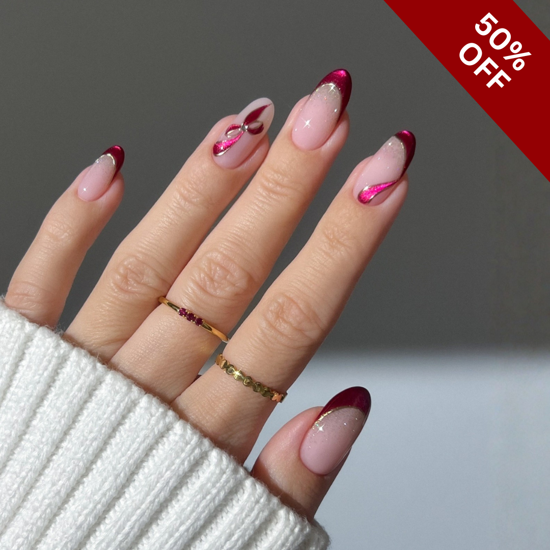 Holiday Whisper press-on nails - image 7 of 11, ombre gradient almond