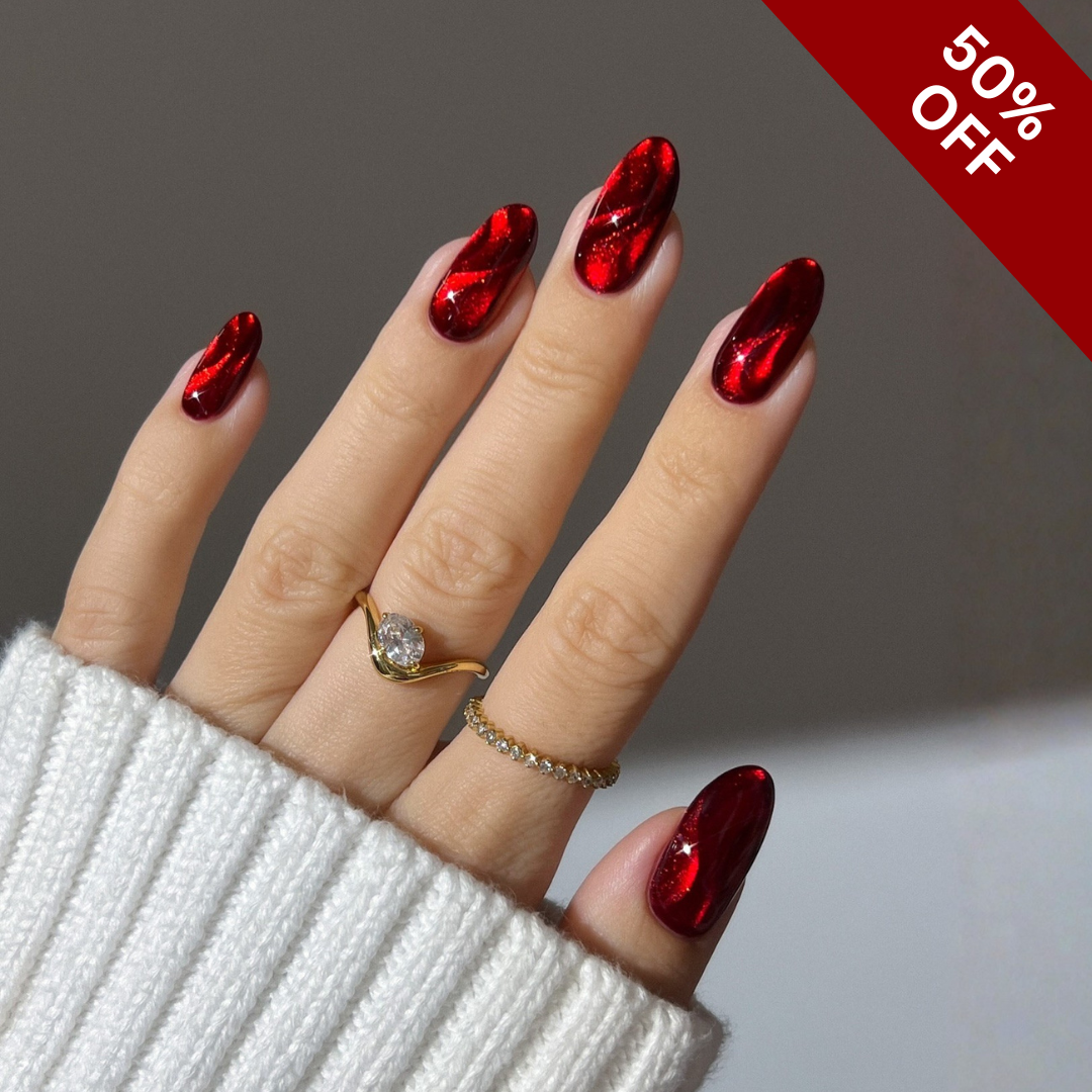 Holiday Whisper press-on nails - image 8 of 11, ombre gradient almond