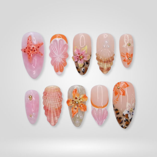 Retro Pop butter yellow press-on nails - almond shape, front view