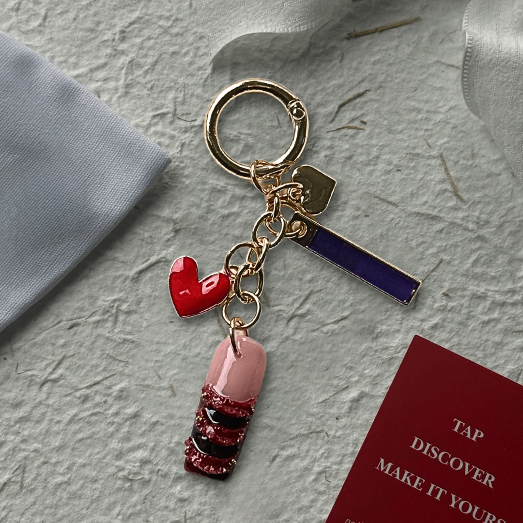 NFC Nail Keychain Bowtie Nail Box accessory - image 6 of 12