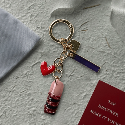 NFC Nail Keychain Bowtie Nail Box accessory - image 6 of 12