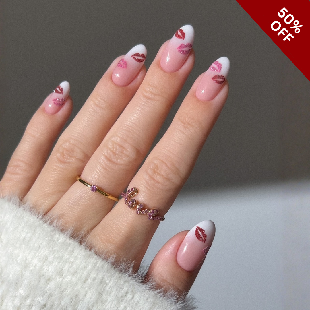 Velvet Valentine press-on nails - image 6 of 12, cat-eye velvet almond