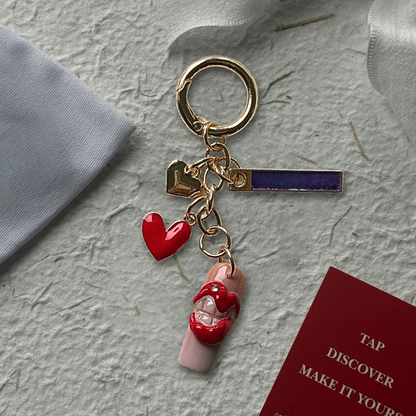 NFC Nail Keychain Bowtie Nail Box accessory - image 7 of 12