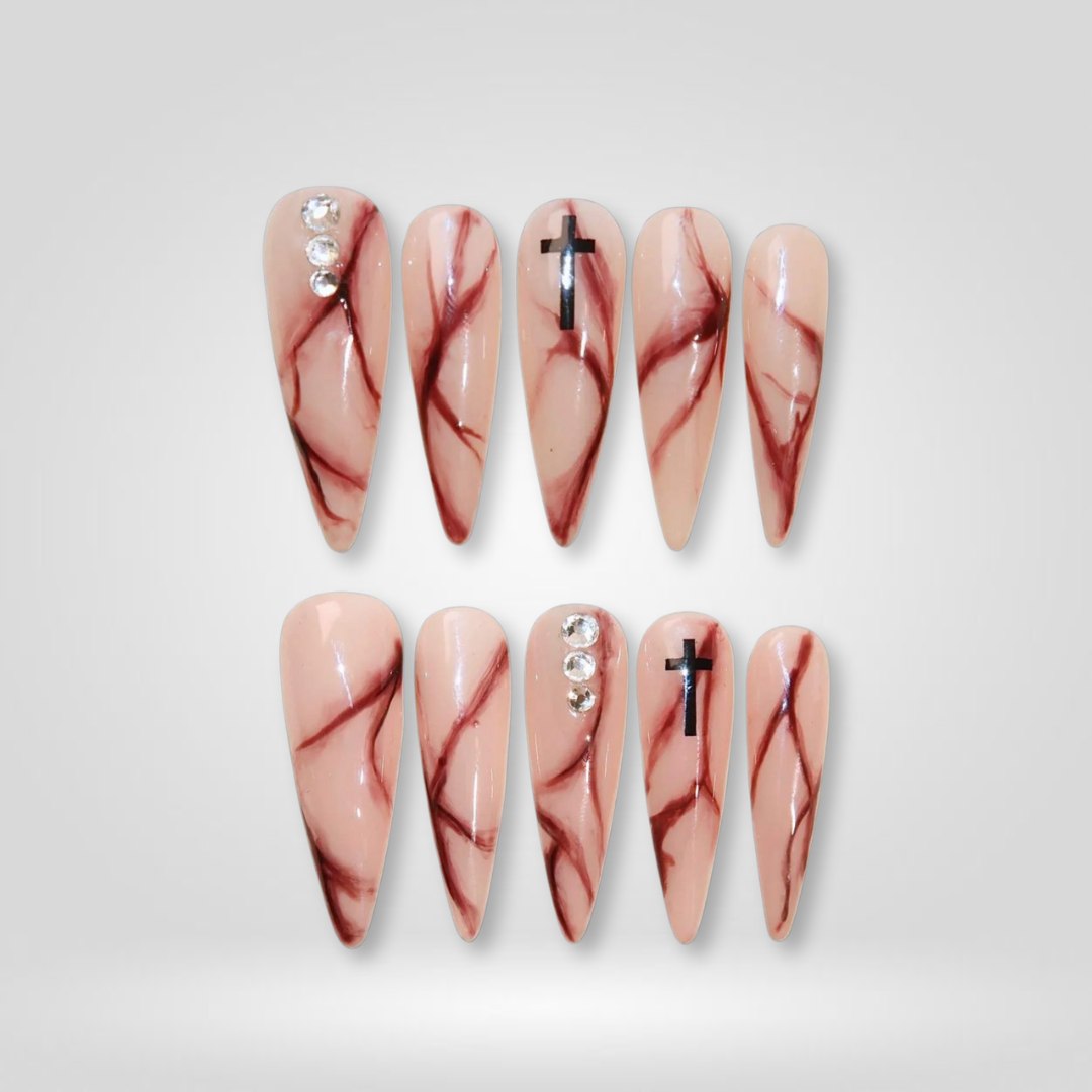 Witches Beauty press-on nail set - XS to L sizing, seasonal design