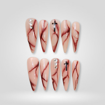 Witches Beauty press-on nail set - XS to L sizing, seasonal design