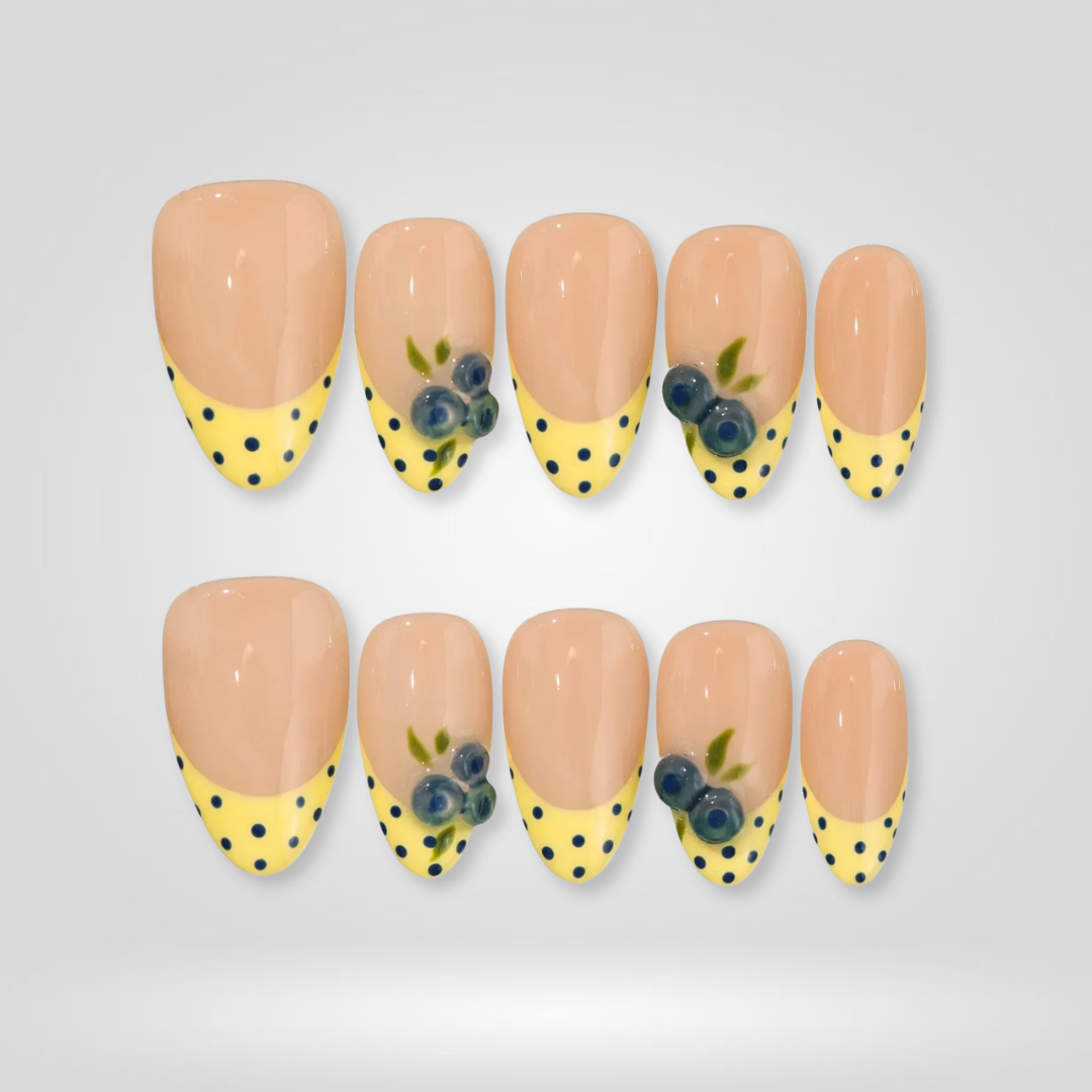 Summer Ocean press-on nails - image 8 of 15, cat-eye velvet almond