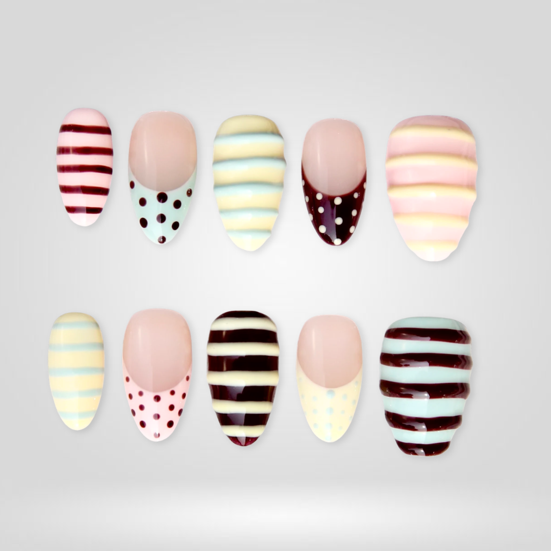 Summer Dots press-on nails - image 10 of 16, polka dot almond