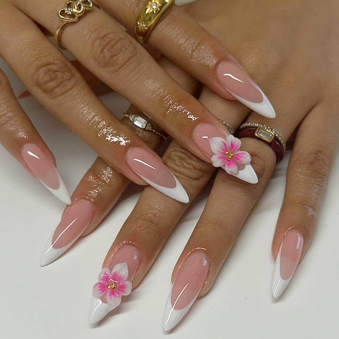 Petal Rush press-on nails - image 12 of 15, floral almond
