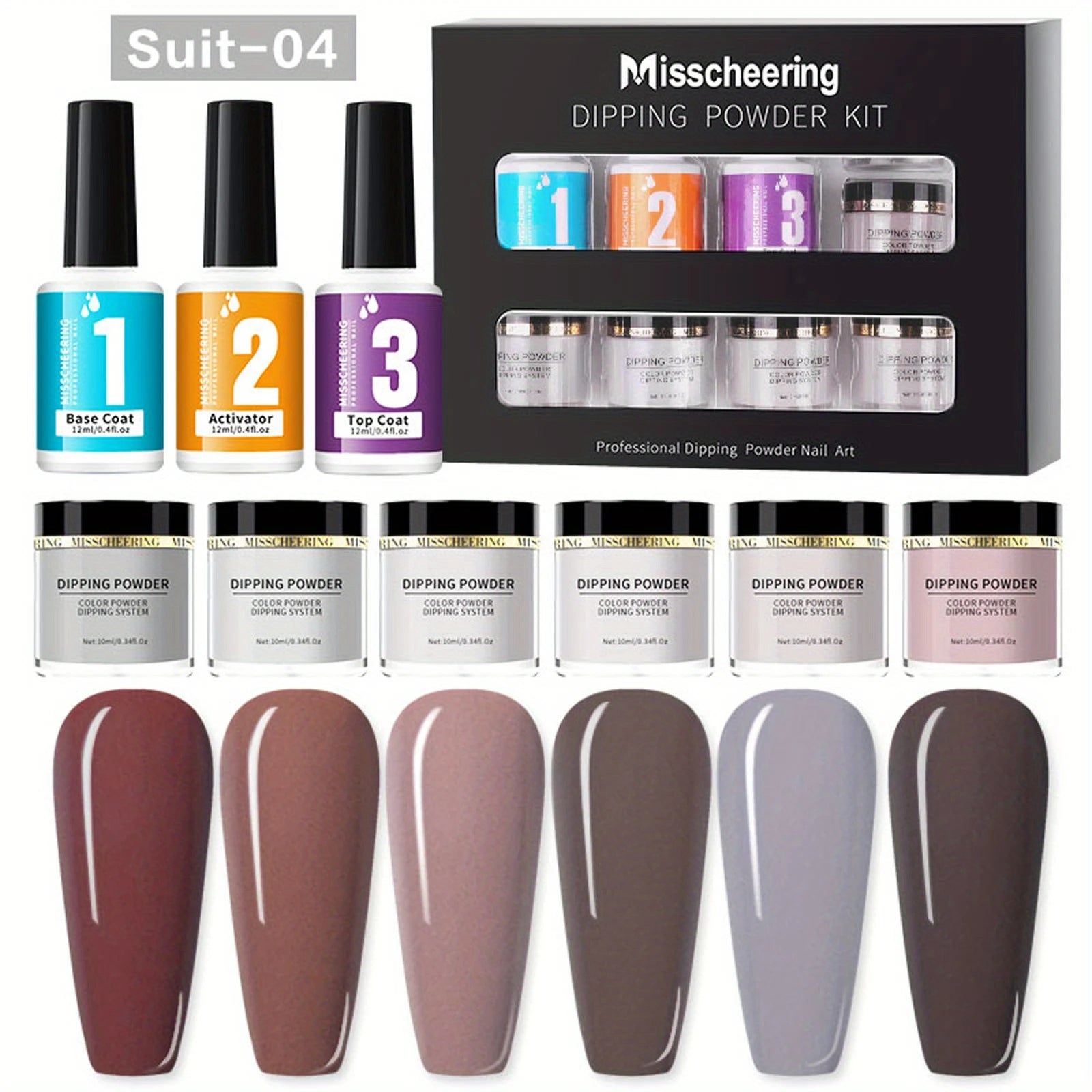 Dip Powder with Base, Activator & Top Coat Bowtie Nail Box gel or powder - image 7 of 13
