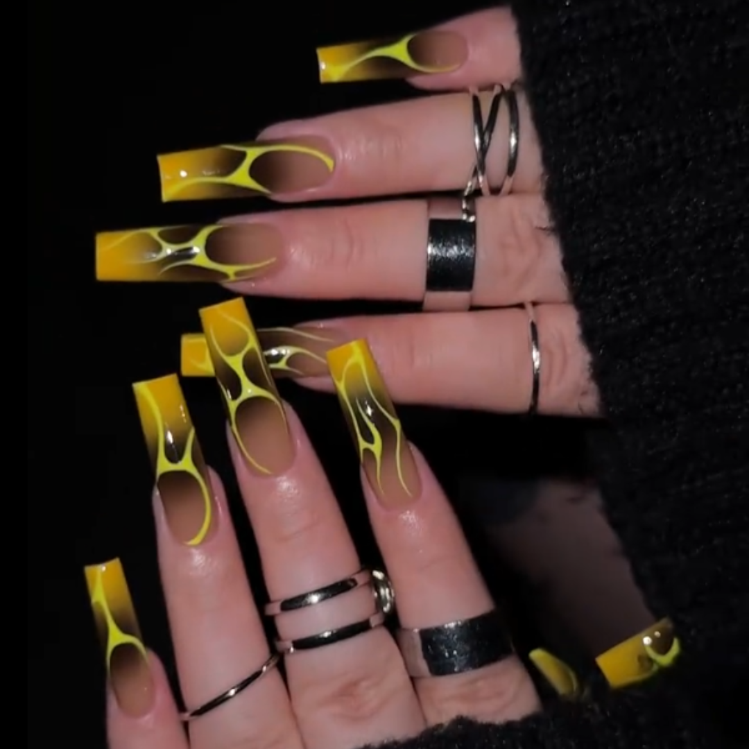 Funky Chrome press-on nails - image 7 of 15, pearl-shift square