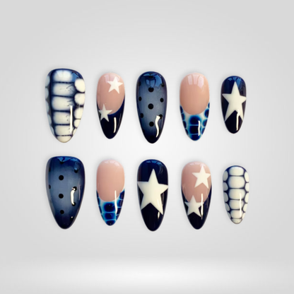 Dot Striped press-on nails - image 11 of 15, polka dot almond