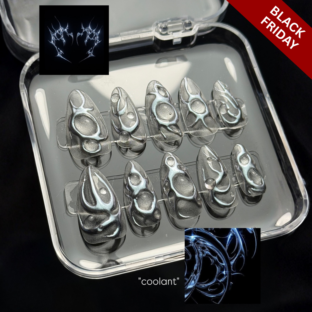 Eternal Chrome press-on nails - image 6 of 15, 3d sculptural almond