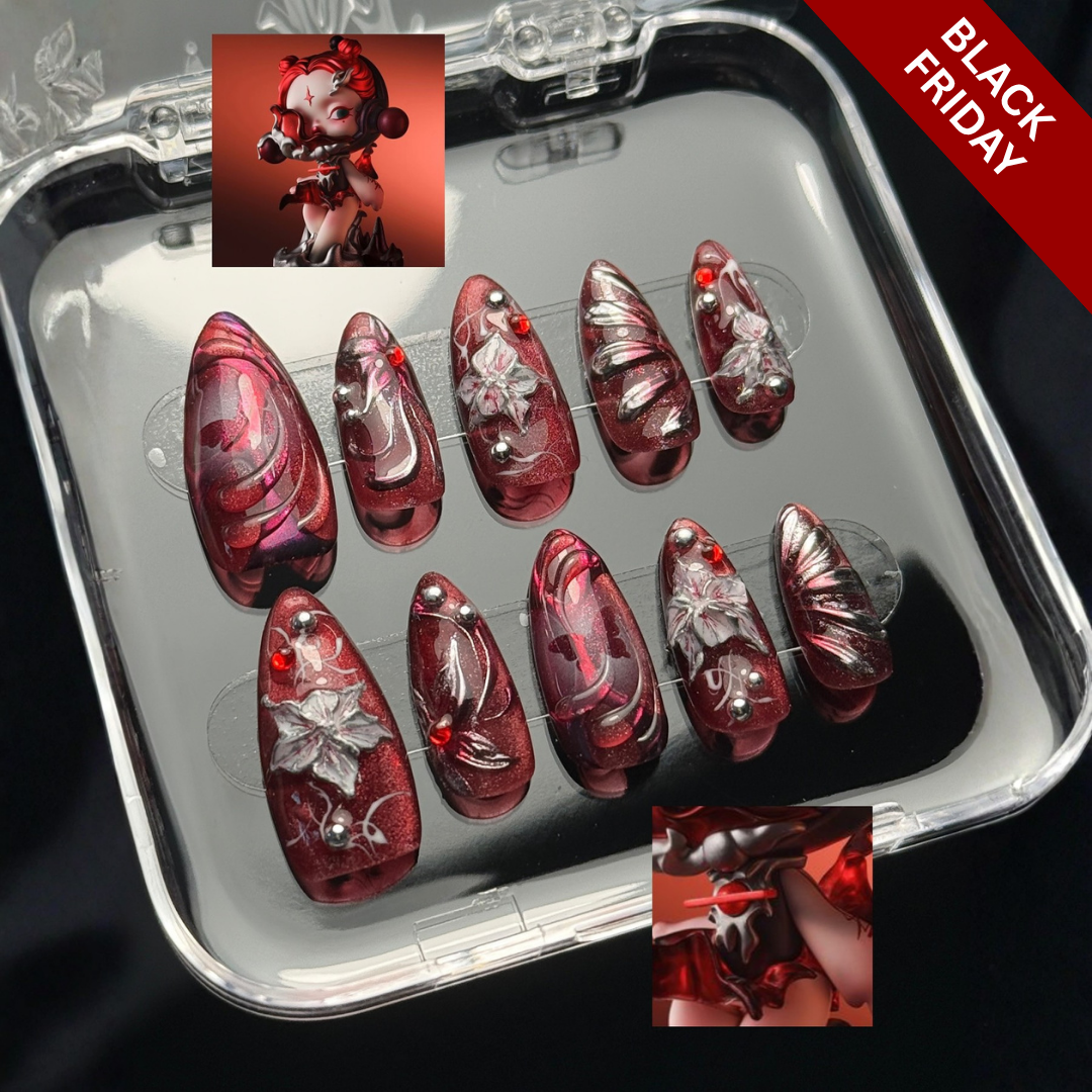 Eternal Chrome press-on nails - image 7 of 15, 3d sculptural almond
