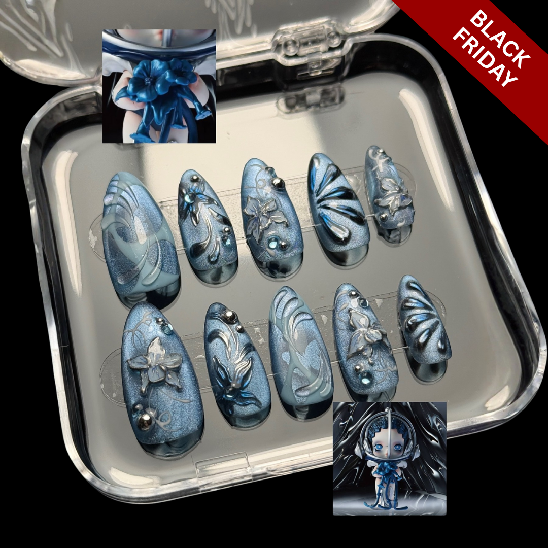 Eternal Chrome press-on nails - image 8 of 15, 3d sculptural almond