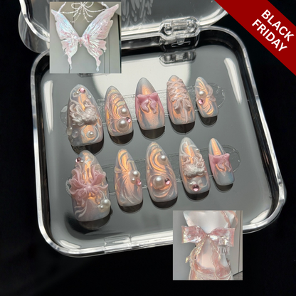 Eternal Chrome press-on nails - image 9 of 15, 3d sculptural almond