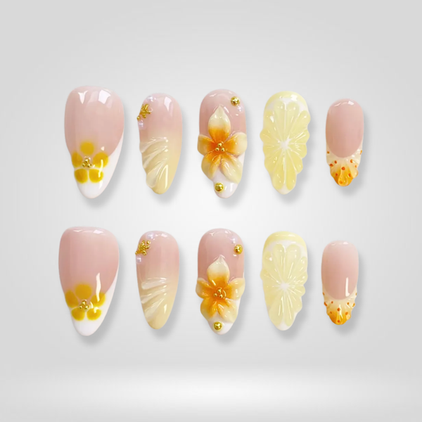 Forest Bloom | Floral Almond Press-Ons press-on nail set