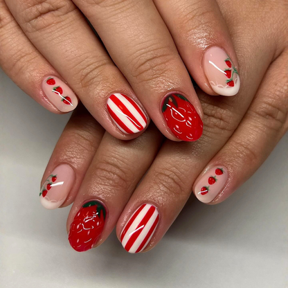 Blooming Picnic press-on nails - image 5 of 15, cat-eye velvet almond