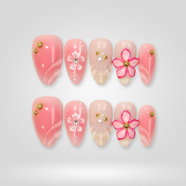 Cloud Muse | Floral Almond Press-Ons press-on nail set