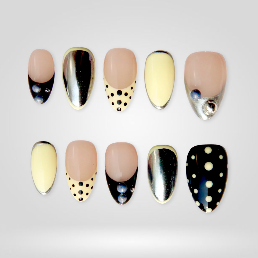 Summer Dots press-on nails - image 11 of 16, polka dot almond