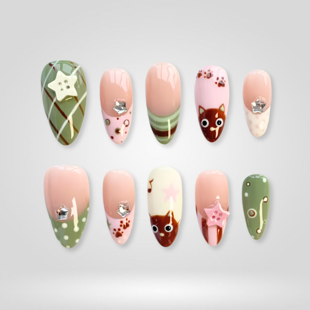 Summer Dot press-on nails - image 5 of 15, polka dot almond