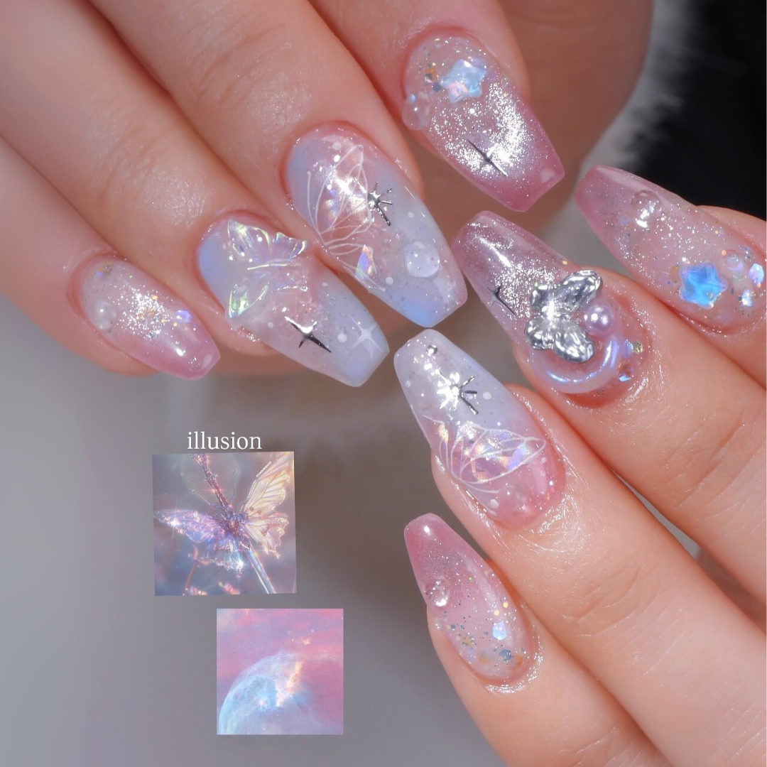 Dreamy Glow press-on nails - image 6 of 15, sparkle almond