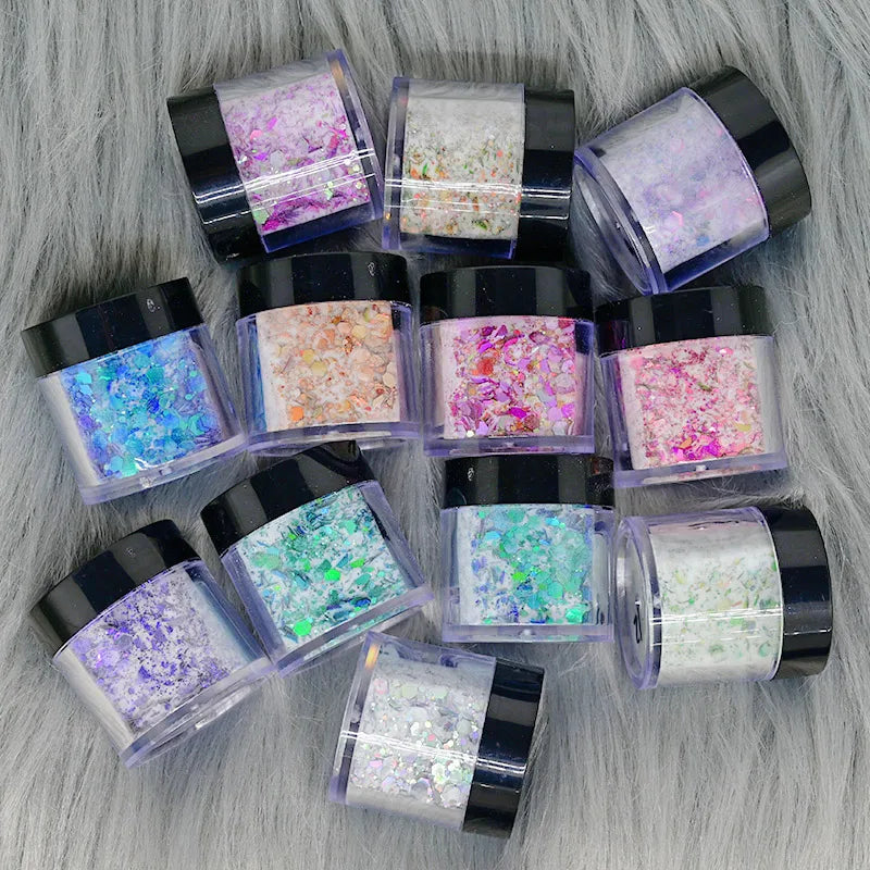Glitter Acrylic Powder 10ml Bowtie Nail Box gel or powder - image 2 of 18
