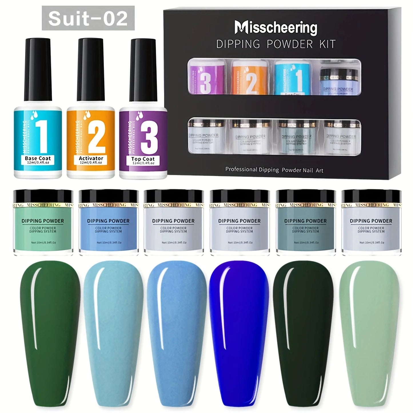 Dip Powder with Base, Activator & Top Coat Bowtie Nail Box gel or powder - image 6 of 13