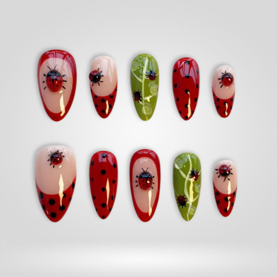 Playful Vibes press-on nails close-up texture detail - cat-eye velvet finish, US shipping