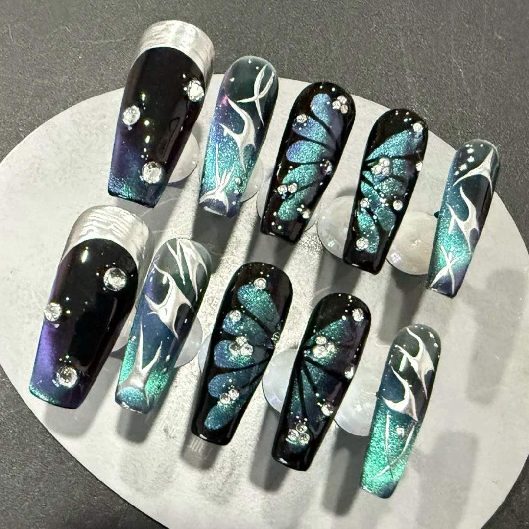 Ethereal Eyes press-on nails - image 8 of 15, pearl-shift almond