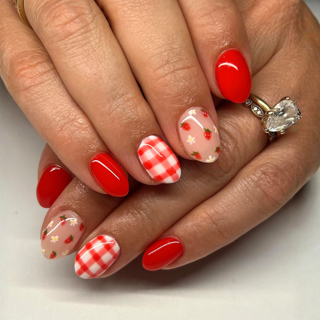 Blooming Picnic press-on nails - image 9 of 15, cat-eye velvet almond