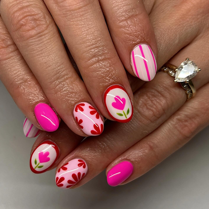 Blooming Picnic press-on nails - image 10 of 15, cat-eye velvet almond