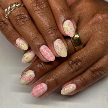 Blooming Picnic press-on nails - image 11 of 15, cat-eye velvet almond