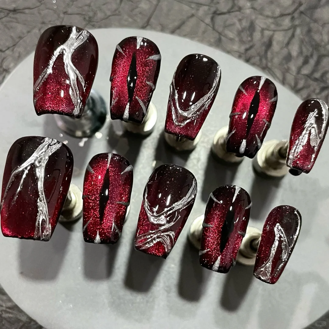 Ethereal Eyes press-on nails - image 7 of 15, pearl-shift almond
