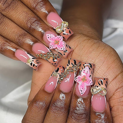Funky Fusion press-on nails close-up texture detail - seasonal finish, US shipping