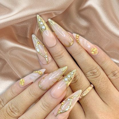 Luxe Essence press-on nails - image 7 of 15, pearl-shift square