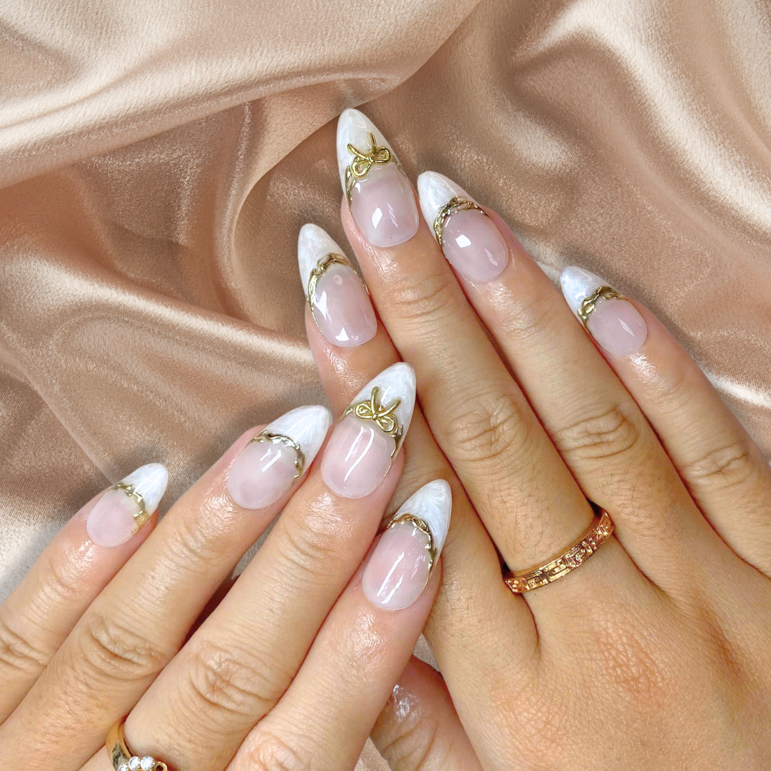 Luxe Essence press-on nails - image 10 of 15, pearl-shift square