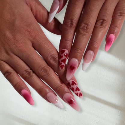 Valentine Romance press-on nails - image 8 of 15, cat-eye velvet almond