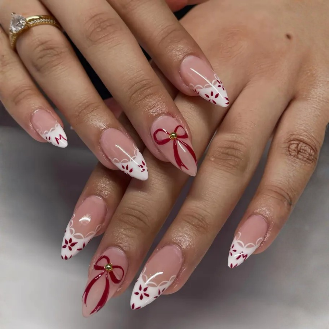 Valentine Romance press-on nails - image 12 of 15, cat-eye velvet almond