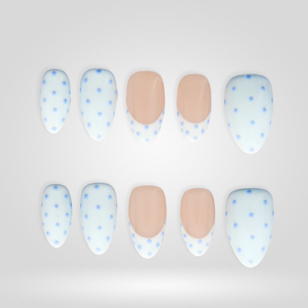 Sweet Meadow press-on nails - image 7 of 11, polka dot almond