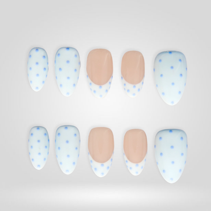 Sweet Meadow press-on nails - image 7 of 11, polka dot almond