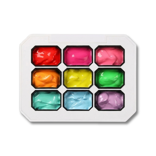 9-Color High-Pigment Nail Art Gel Palette