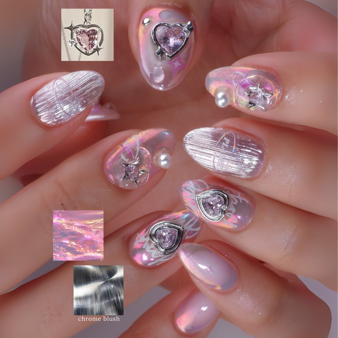 Dreamy Glow press-on nails - image 7 of 15, sparkle almond