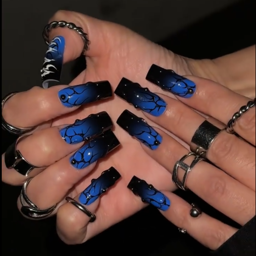 Funky Chrome press-on nails - image 9 of 15, pearl-shift square
