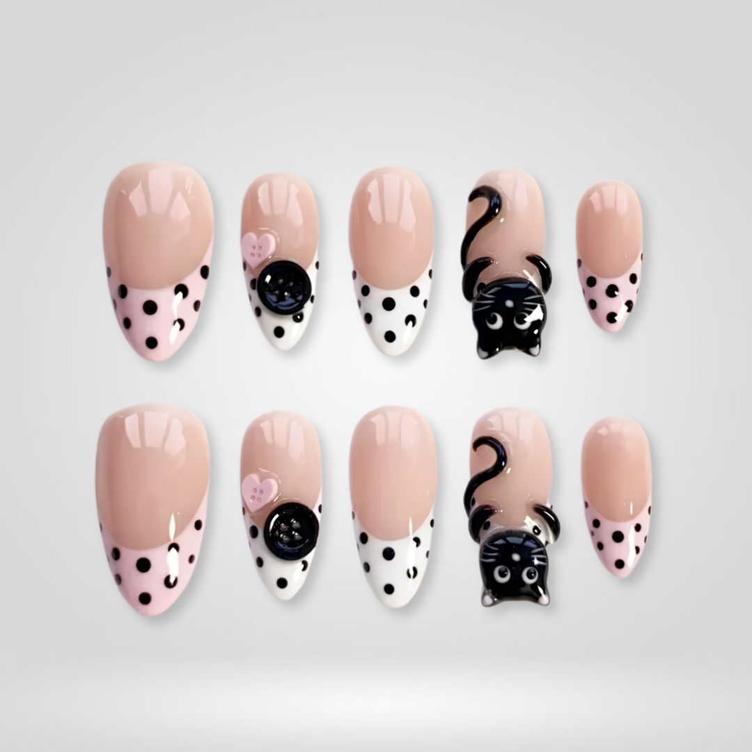 Summer Dot press-on nails - image 8 of 15, polka dot almond