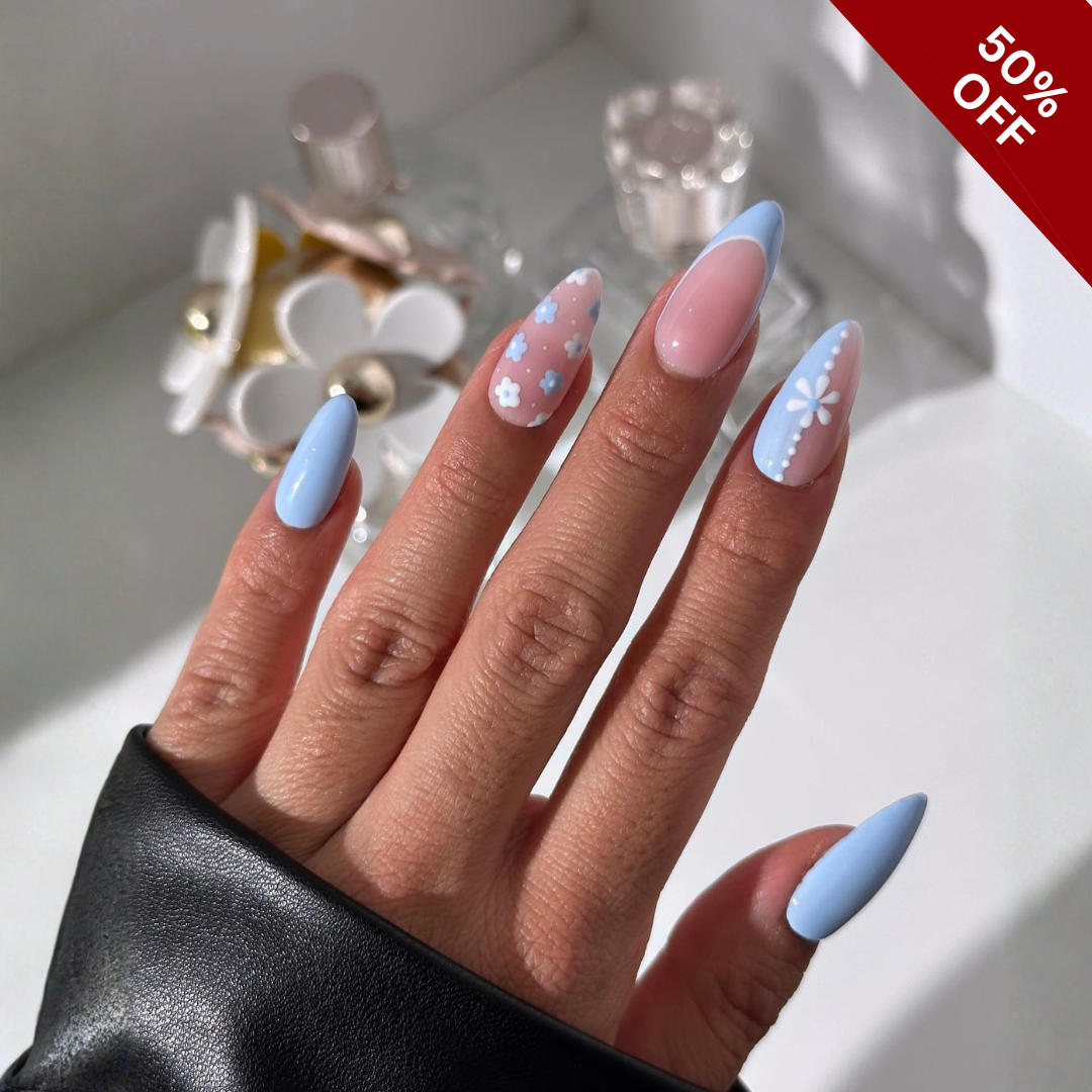 Spring Garden press-on nails - image 8 of 13, cat-eye velvet round