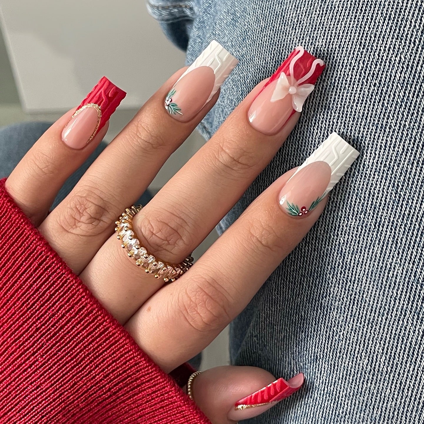 Holiday Magic press-on nails - image 7 of 15, ombre gradient almond