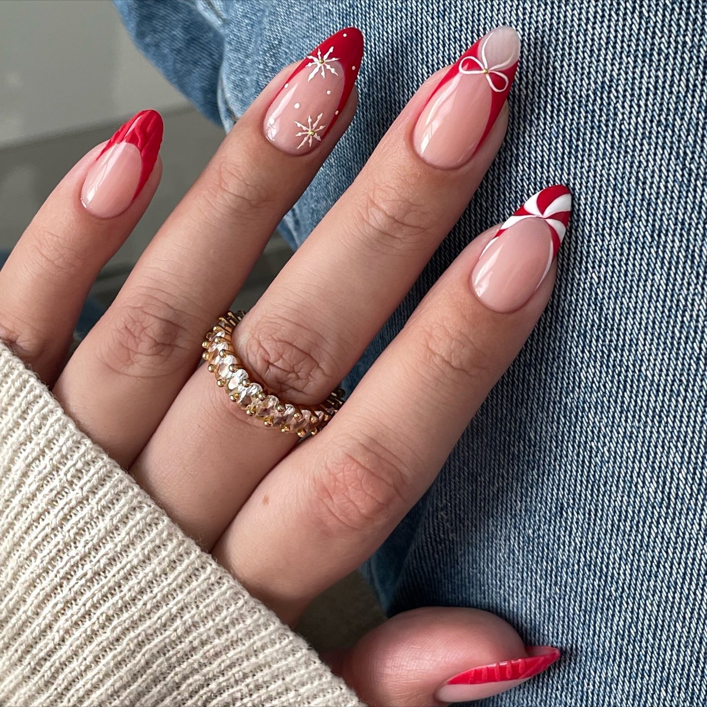 Holiday Magic press-on nails - image 8 of 15, ombre gradient almond