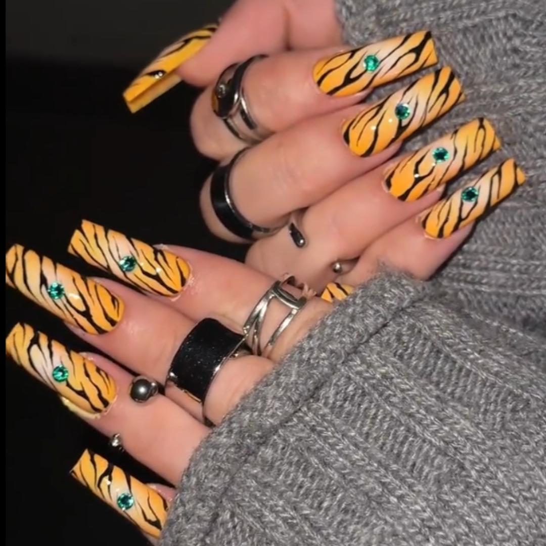 Funky Chrome press-on nails - image 10 of 15, pearl-shift square